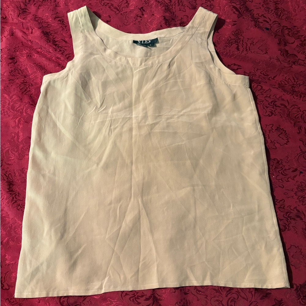 Cream Sleeveless Tank Top
